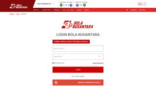 
                            5. Login - Bola Nusantara