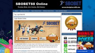 
                            11. Login Bola168 | Sbobet88 Online