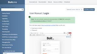 
                            10. Login - Bolt Documentation - Bolt CMS