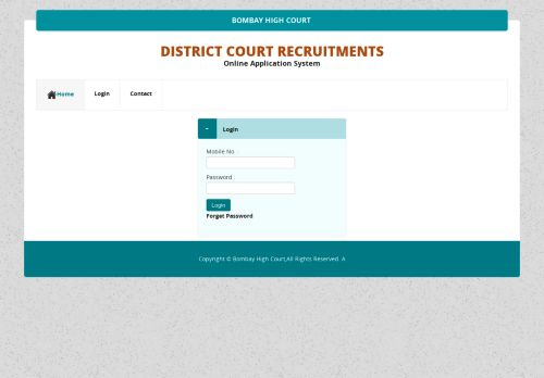 
                            1. Login - Bombay High Court - Recruitment