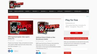 
                            4. Login Bonus Articles - WWE SuperCard