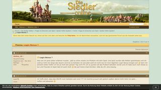 
                            7. Login Bonus - Die Siedler Online Forum