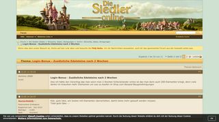 
                            3. Login-Bonus - Zusätzliche Edelsteine nach 2 Wochen - Die Siedler ...