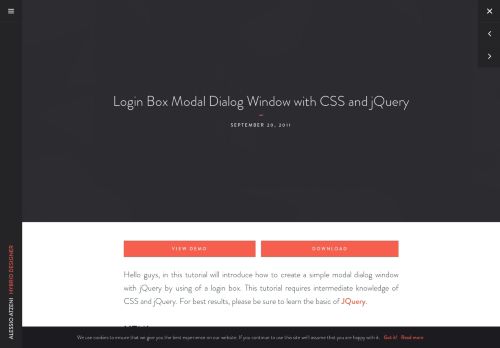 
                            13. Login Box Modal Dialog Window with CSS and jQuery - Alessio Atzeni ...