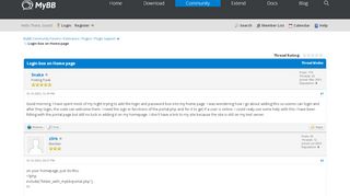 
                            2. Login box on Home page - MyBB Community Forums