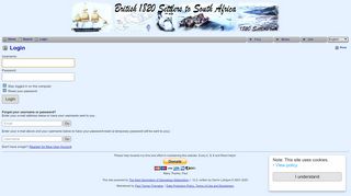 
                            4. Login: British 1820 Settlers to South Africa