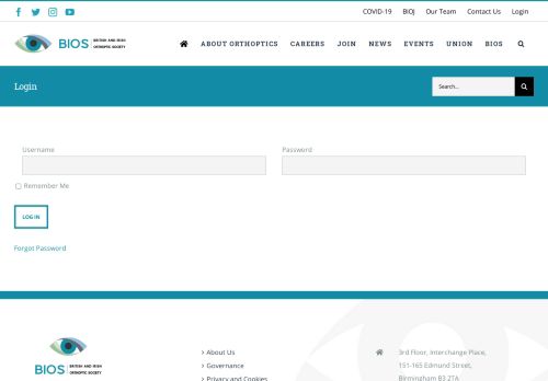
                            10. Login - British and Irish Orthoptic Society