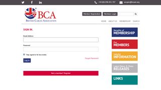 
                            4. Login :: British Cable Association (BCA)