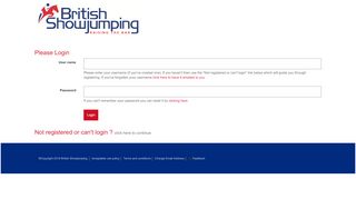 
                            6. Login - British Showjumping