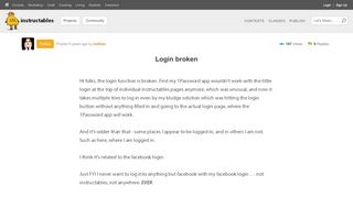 
                            4. Login broken - Instructables