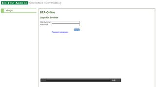 
                            10. Login | BTA-Online | Bio Test Agro AG