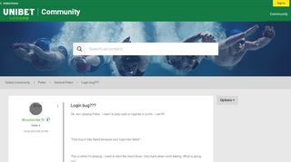 
                            5. Login bug??? - Unibet Community