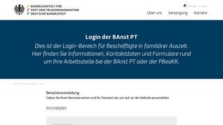 
                            9. Login | Bundesanstalt für Post und Telekommunikation Deutsche ...