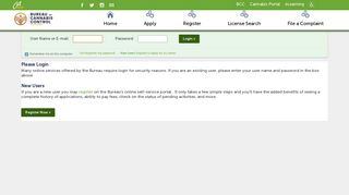 
                            3. Login - Bureau of Cannabis Control