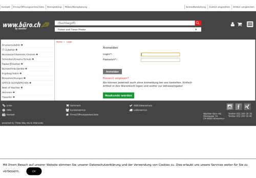 
                            7. Login - bürobedarf, büromöbel, druckerzubehör by büro.ch und ...