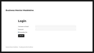 
                            8. Login – Business Mentor Madeleine