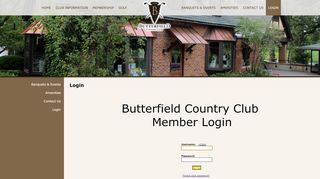 
                            5. Login - Butterfield Country Club