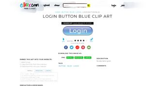 
                            4. Login Button Blue Clip Art at Clker.com - vector clip art online, royalty ...