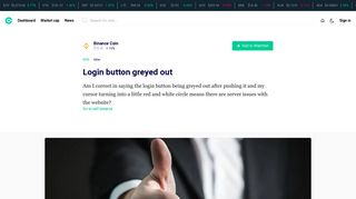 
                            3. Login button greyed out - Coin.fyi