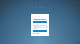 
                            11. Login - Caltech Library Catalog