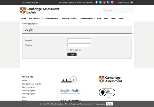 
                            4. Login - Cambridge English