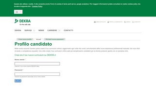 
                            1. Login Candidato | DEKRA Italia