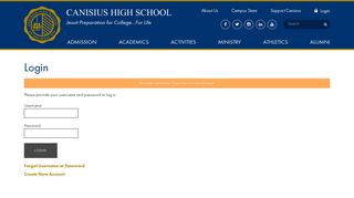 
                            11. Login - Canisius High School