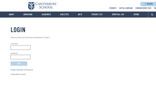 
                            4. Login - Canterbury School