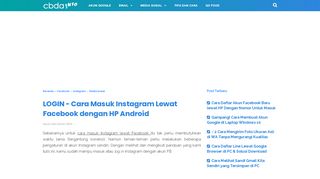 
                            9. LOGIN - Cara Masuk Instagram Lewat Facebook dengan HP Android