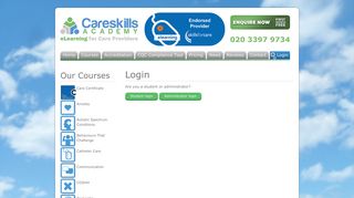 
                            3. Login - Care Skills Academy