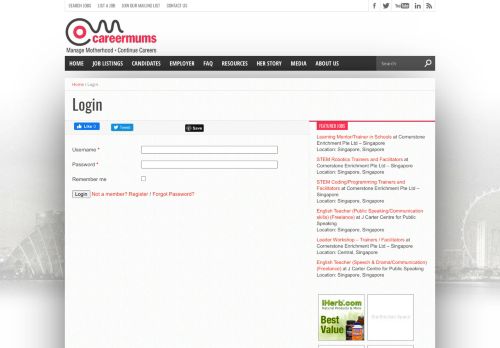 
                            10. Login - Careermums