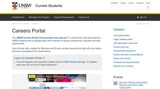 
                            5. Login careers portal - UNSW Current Students - UNSW Sydney