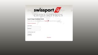 
                            1. Login - Cargo Customer Portal - Swissport