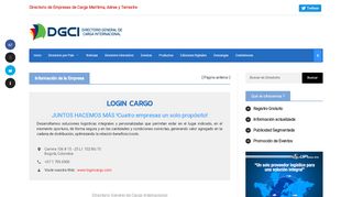 
                            10. Login Cargo - Directorio General de Carga Internacional DGCI