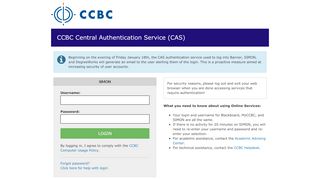 
                            1. Login - CAS – Central Authentication Service - Ccbc