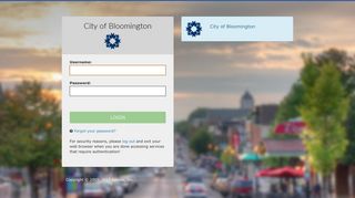
                            8. Login - CAS – Central Authentication Service - City of Bloomington