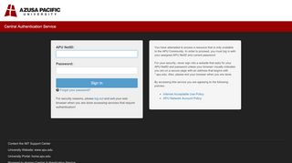 
                            2. Login - CAS – Central Authentication Service - Home [home.apu.edu]