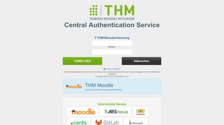 
                            3. Login - CAS – Central Authentication Service - THM-Moodle