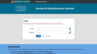 
                            1. Login CAS - Regione del Veneto