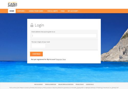 
                            2. Login | Cash Passport | UK Prepaid Travel Money Card | Mastercard