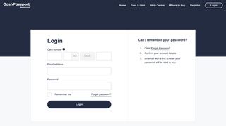 
                            1. Login - Cash Passport