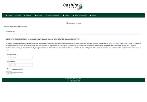 
                            12. Login - Cash Pay Today (ACH Payment Solutions) for Access ...