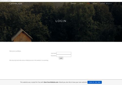 
                            1. Login - cashblaze