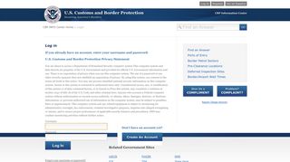 
                            2. Login - CBP Info Center