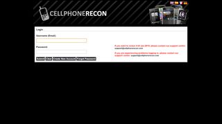 
                            1. Login - Cell Phone Recon