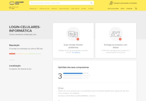 
                            5. LOGIN-CELULARES-INFORMÁTICA | Perfil oficial do vendedor em ...