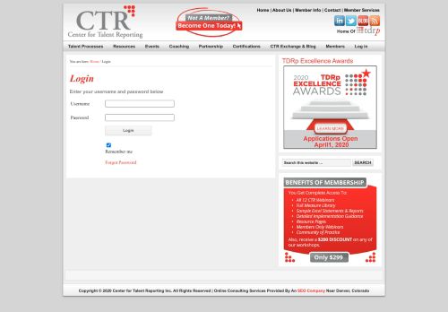 
                            12. Login - Center For Talent Reporting