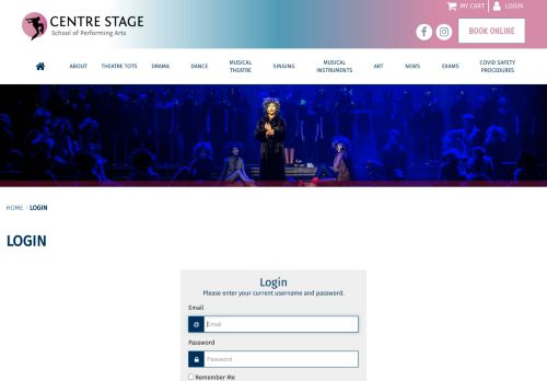 
                            7. Login - Centre Stage School