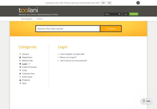 
                            2. Login | Centrum pomocy | toolani - Tanie rozmowy międzynarodowe