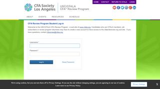 
                            12. Login - CFA Society of Los Angeles Review Program